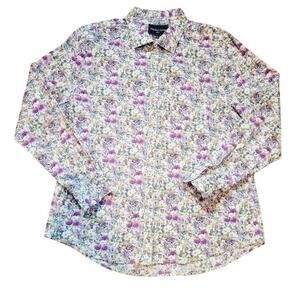 Paisley & Gray Men's Colorful Floral Button Down Shirt XXL